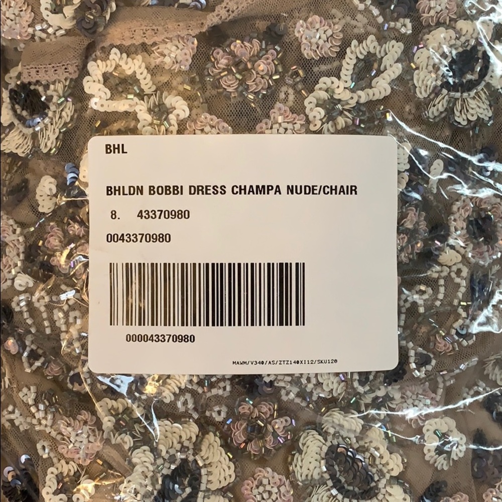 NWT Bobbi dress BHLDN champagne nude sequins